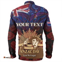 Amazing Aussie New Zealand Warriors Anzac Day Customs Soldier Maori Patternss Long Sleeve Shirt