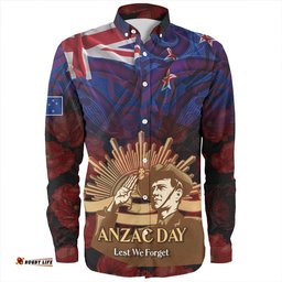 Amazing Aussie New Zealand Warriors Anzac Day Customs Soldier Maori Patternss Long Sleeve Shirt
