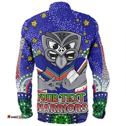 Amazing Aussie New Zealand Warriors Custom Custom With Aboriginal Inspired Style Of Dot Painting Patterns Long Sleeve Shirt