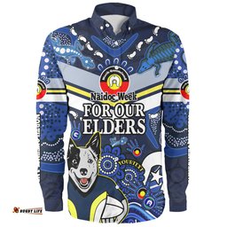 Amazing Aussie North Queensland Cowboys Naidoc Custom For Our Elders Home Jersey Shirt Long Sleeve Shirt