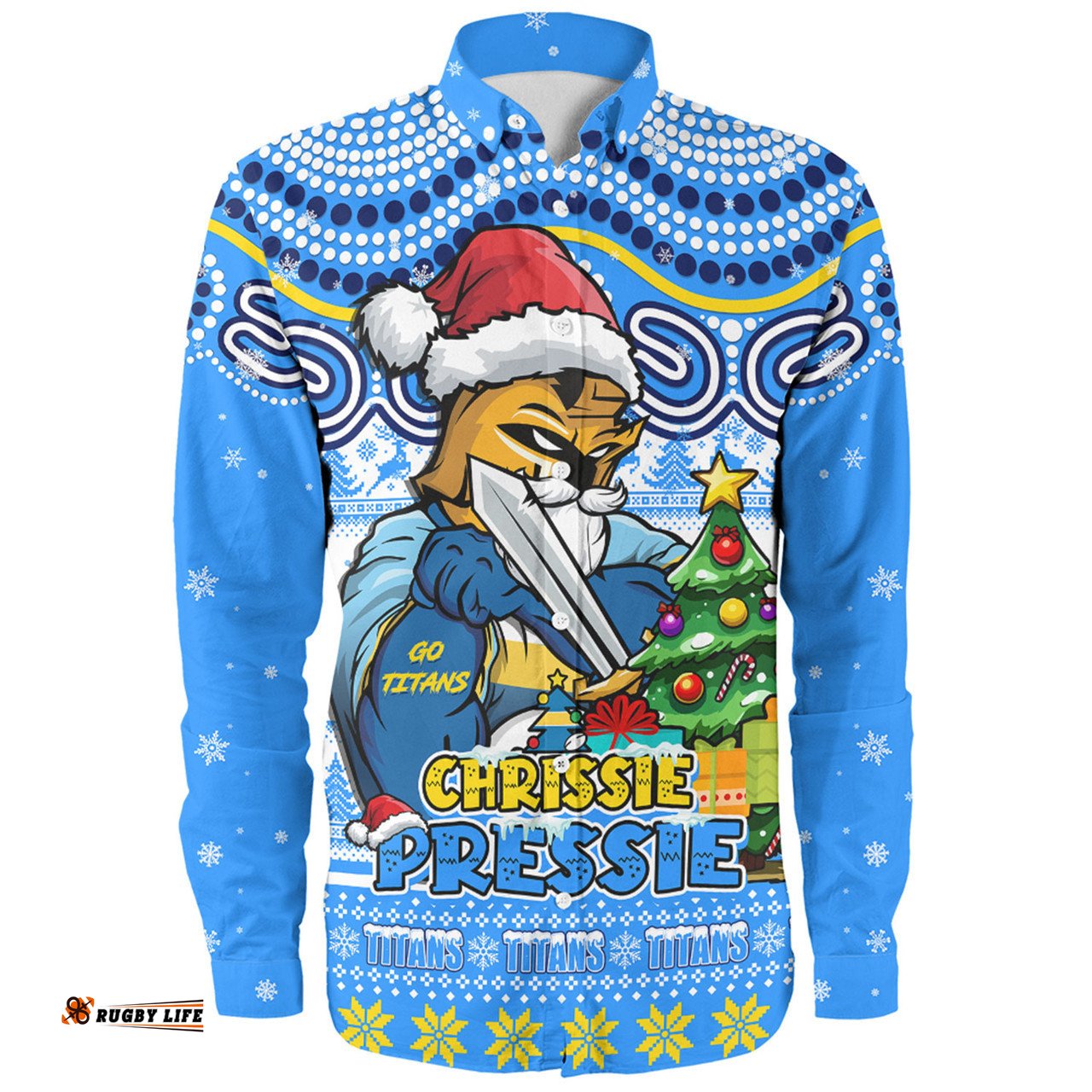 Amazing Aussie Gold Coast Titans Aussie Ugly Christmas For Die Hard Fan Supporters Long Sleeve Shirt