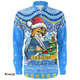 Amazing Aussie Gold Coast Titans Aussie Ugly Christmas For Die Hard Fan Supporters Long Sleeve Shirt
