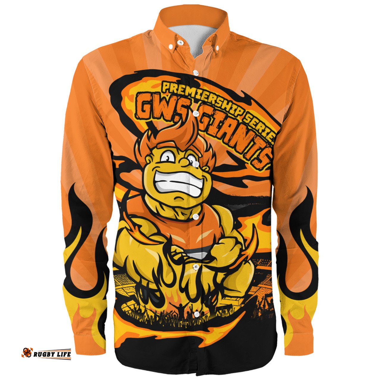 Amazing Aussie GWS GIANTS Premiership Series Flame Edition Long Sleeve Shirt