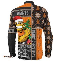 Amazing Aussie GWS GIANTS Merry Christmas Knit Style Festive Spirit Long Sleeve Shirt