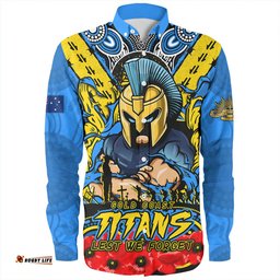 Amazing Aussie Gold Coast Titans Ripped Legacy Of The Game The ANZAC Spirit Lives On Long Sleeve Shirt