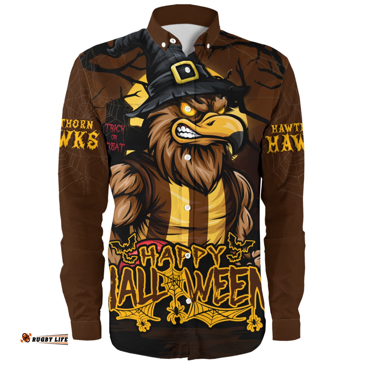 Amazing Aussie Hawthorn Full Moon Fever Halloween Supporter Long Sleeve Shirt