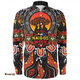 Amazing Aussie Indigenous Australian Aboriginal Naidoc Week Voices Of The Land Long Sleeve Shirt