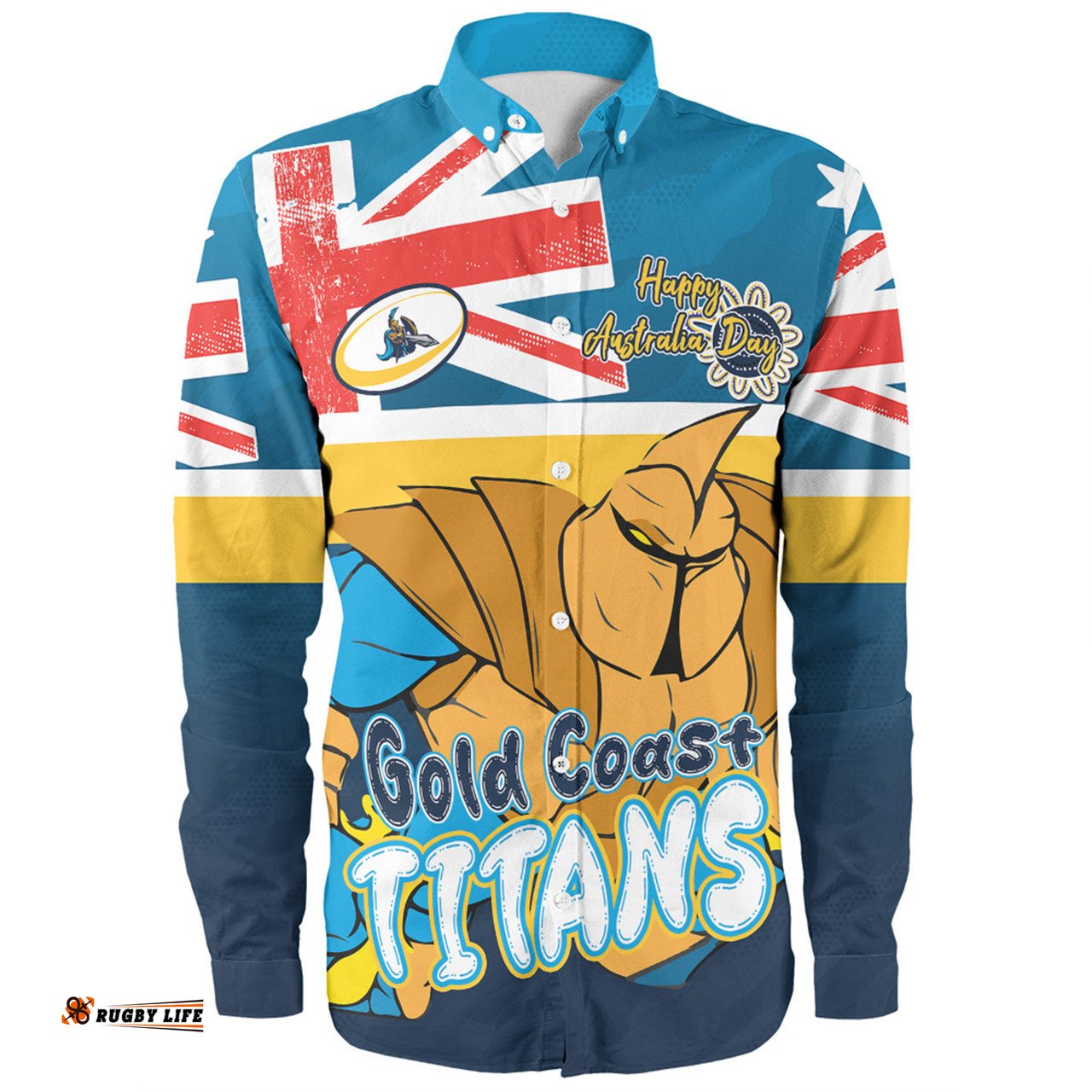 Amazing Aussie Gold Coast Titans Happy Australia Day We Are One And Free Long Sleeve Shirt