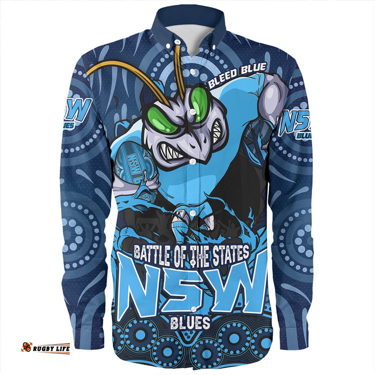 Amazing Aussie New South Wales Blues State Crusher NSW Blues Long Sleeve Shirt