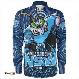 Amazing Aussie New South Wales Blues State Crusher NSW Blues Long Sleeve Shirt