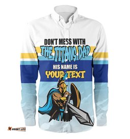 Amazing Aussie Gold Coast Titans Father's Day Screaming Dad and Crazy Fan Long Sleeve Shirt