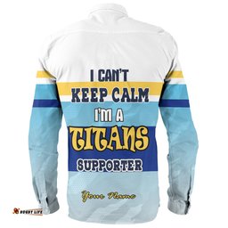 Amazing Aussie Gold Coast Titans Custom Gold Coast Titans Supporter Long Sleeve Shirt