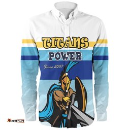 Amazing Aussie Gold Coast Titans Custom Gold Coast Titans Supporter Long Sleeve Shirt