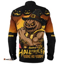 Amazing Aussie Hawthorn Dark Pumpkin Halloween Spirit Long Sleeve Shirt