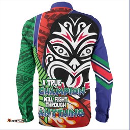Amazing Aussie New Zealand Warriors Grand Final A True Champion Will Fight Through Anything With Polynesian Patterns Long Sleeve Shirt