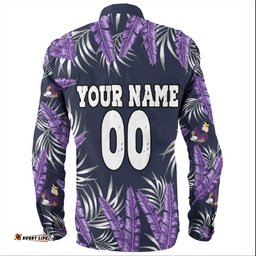 Amazing Aussie Melbourne Storm Custom Tropical Patterns Melbourne Storm Long Sleeve Shirt