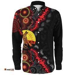Amazing Aussie Indigenous Australian Aboriginal Didgeridoo Sunset Dreaming Long Sleeve Shirt