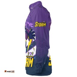 Amazing Aussie Melbourne Storm Melbourne Storm Mascot With Australia Flag Long Sleeve Shirt