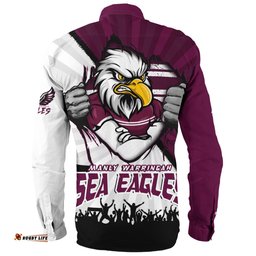 Amazing Aussie Manly Warringah Sea Eagles Fearless Soul Series Long Sleeve Shirt