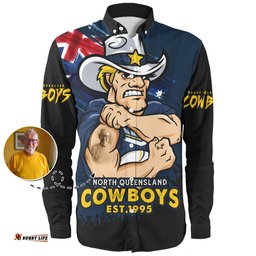 Amazing Aussie North Queensland Cowboys Heart Of A Fighter Tough And Fearless Long Sleeve Shirt