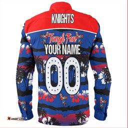 Amazing Aussie Newcastle Knights Sport Eat Sleep Repeat With Tropical Patterns Long Sleeve Shirt