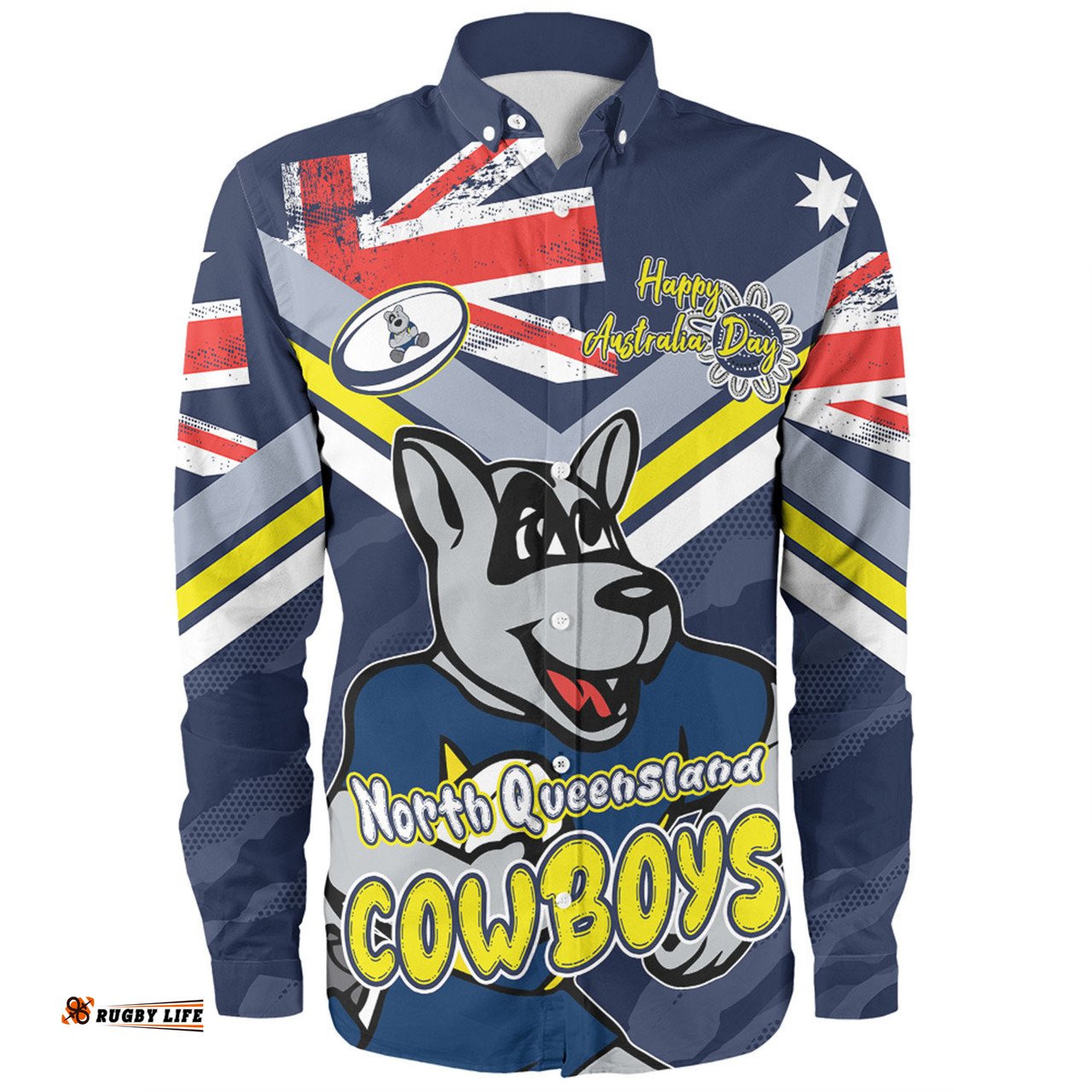 Amazing Aussie North Queensland Cowboys Happy Australia Day We Are One And Free Long Sleeve Shirt