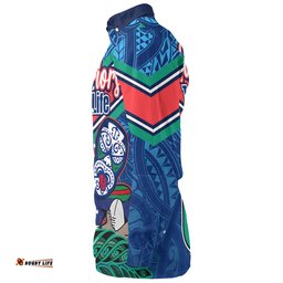 Amazing Aussie New Zealand Warriors Custom Warriors For Life With Aboriginal Style Long Sleeve Shirt