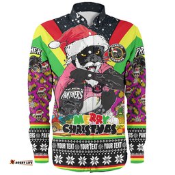 Amazing Aussie Penrith Panthers Christmas Custom Penrith Panthers Santa Aussie Big Things Christmas Long Sleeve Shirt
