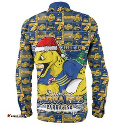 Amazing Aussie Parramatta Eels Merry Ugly Christmas Comic Style Long Sleeve Shirt