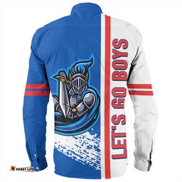 Amazing Aussie Newcastle Knights Sport Knights Mascot Quater Style Long Sleeve Shirt