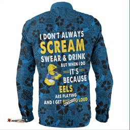 Amazing Aussie Parramatta Eels Sport Scream With Tropical Patterns Long Sleeve Shirt