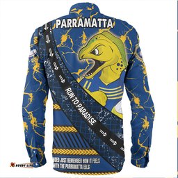 Amazing Aussie Parramatta Eels Sport Theme Song For Rugby With Sporty Style Long Sleeve Shirt