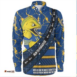Amazing Aussie Parramatta Eels Sport Theme Song For Rugby With Sporty Style Long Sleeve Shirt