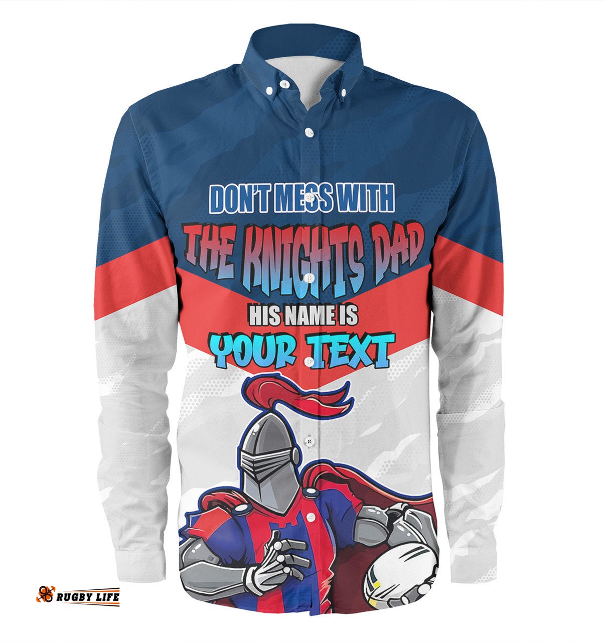 Amazing Aussie Newcastle Knights Father's Day Screaming Dad and Crazy Fan Long Sleeve Shirt