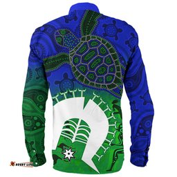 Amazing Aussie Indigenous Australian Aboriginal Island Heart Turtle Path Long Sleeve Shirt