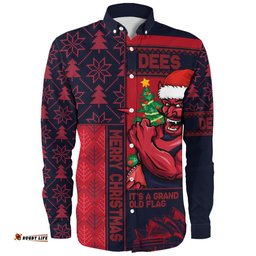 Amazing Aussie Melbourne Merry Christmas Knit Style Festive Spirit Long Sleeve Shirt