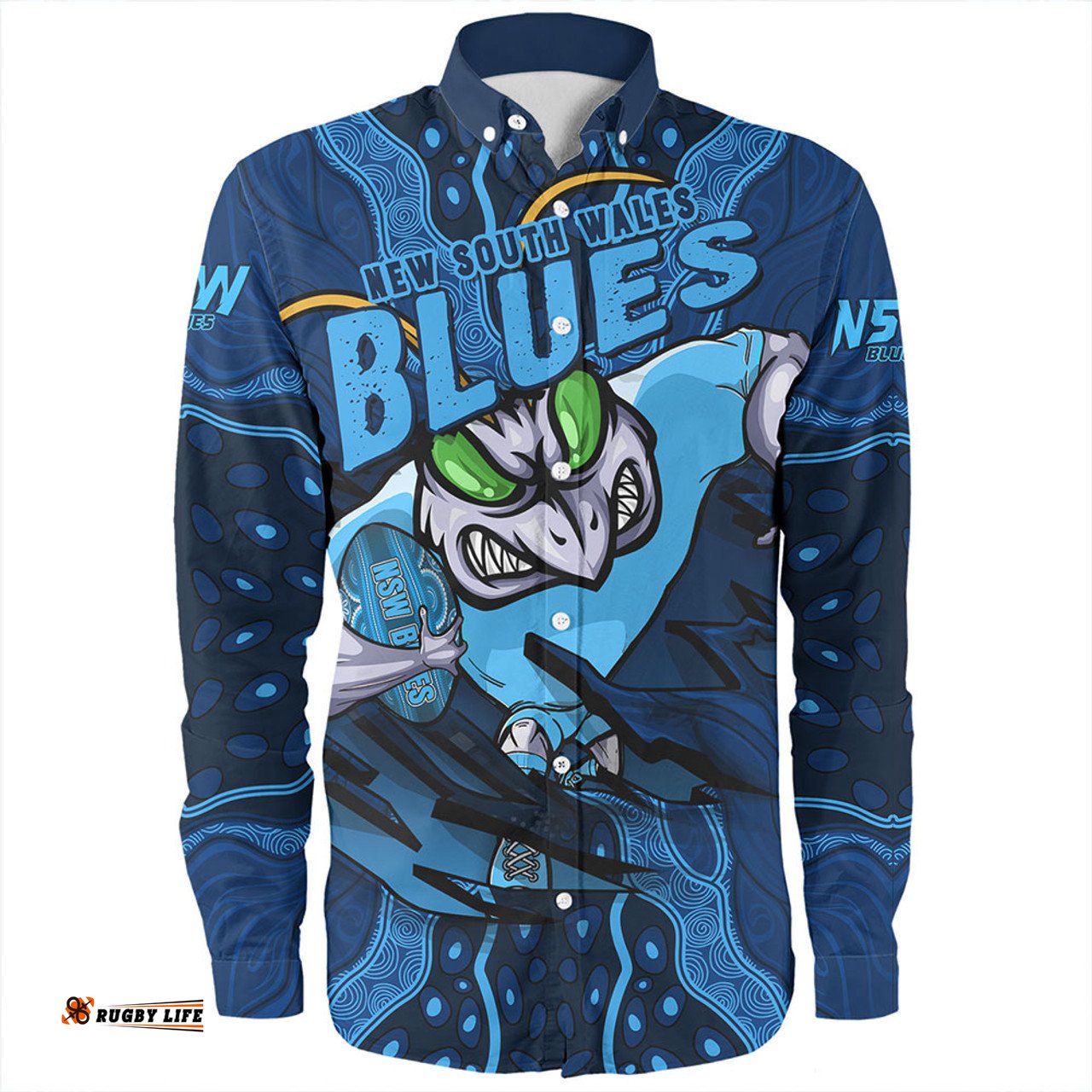 Amazing Aussie New South Wales Blues Blue Venom NSW Strikeforce Long Sleeve Shirt