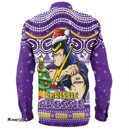 Amazing Aussie Melbourne Storm Aussie Ugly Christmas For Die Hard Fan Supporters Long Sleeve Shirt