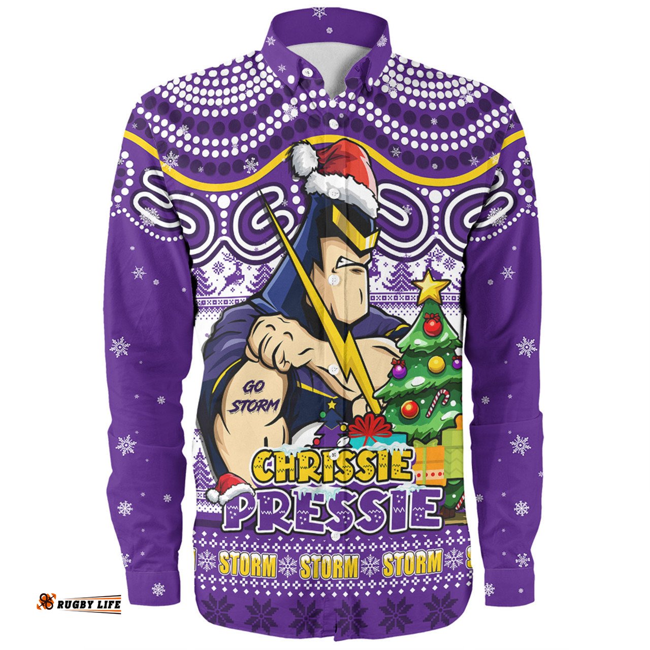 Amazing Aussie Melbourne Storm Aussie Ugly Christmas For Die Hard Fan Supporters Long Sleeve Shirt