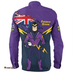 Amazing Aussie Melbourne Storm Custom For Die Hard Fan Australia Flag Scratch Style Long Sleeve Shirt