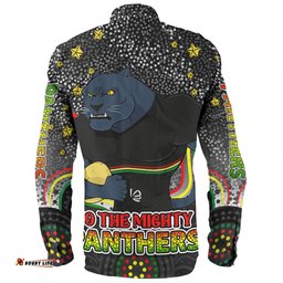 Amazing Aussie Penrith Panthers Custom Custom With Aboriginal Inspired Style Of Dot Painting Patterns Long Sleeve Shirt