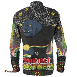 Amazing Aussie Penrith Panthers Custom Custom With Aboriginal Inspired Style Of Dot Painting Patterns Long Sleeve Shirt