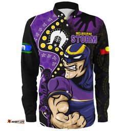 Amazing Aussie Melbourne Storm NAIDOC Indigenous Warrior Spirit Long Sleeve Shirt