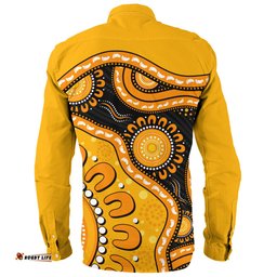 Amazing Aussie Indigenous Australian Aboriginal Sun Pathway Walkabout Long Sleeve Shirt