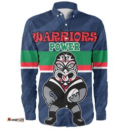 Amazing Aussie New Zealand Warriors Custom Warriors Supporter Long Sleeve Shirt
