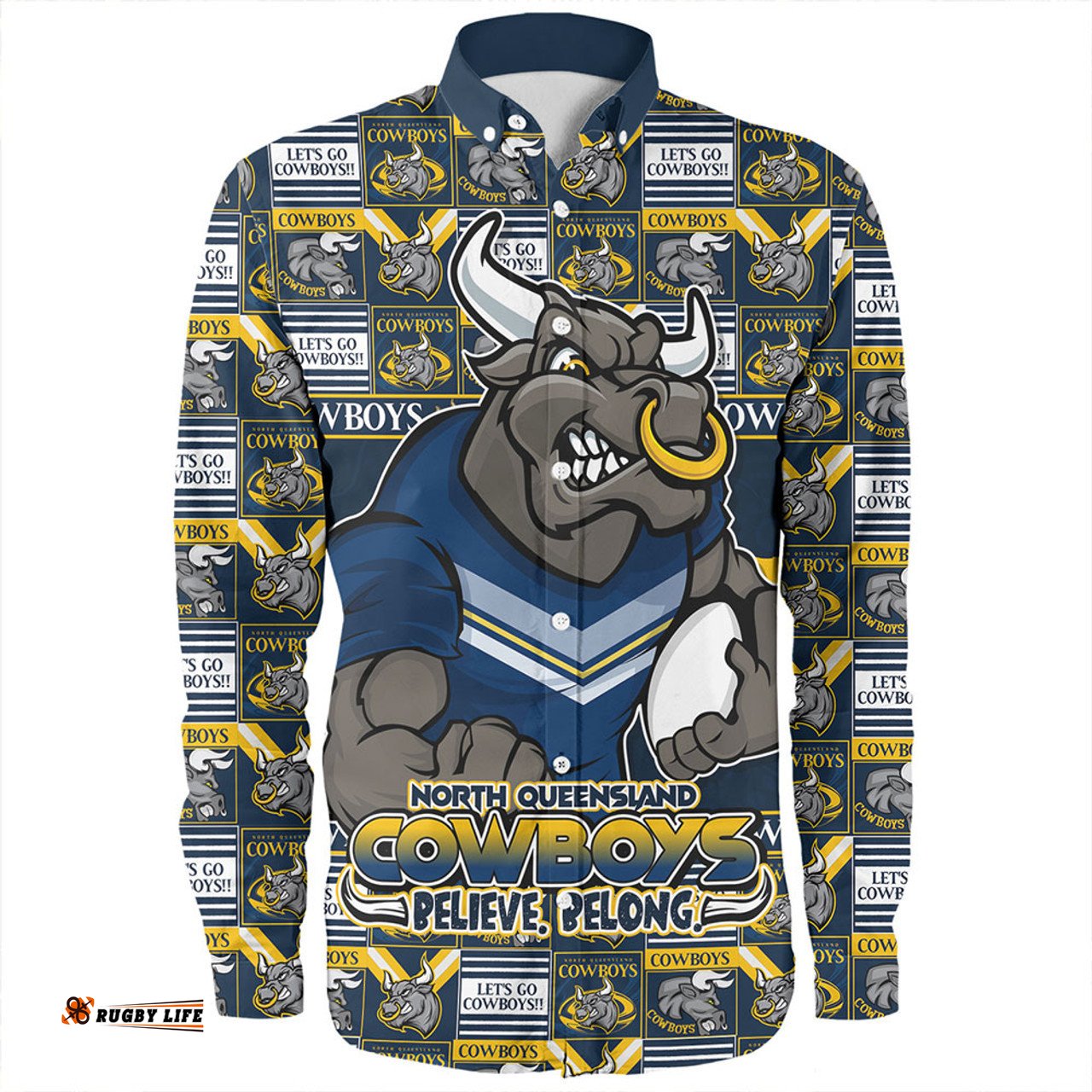 Amazing Aussie North Queensland Cowboys Champion���s Pride Comic Style Long Sleeve Shirt