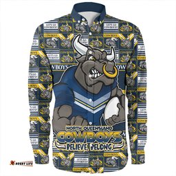 Amazing Aussie North Queensland Cowboys Champion���s Pride Comic Style Long Sleeve Shirt