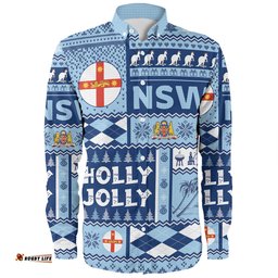 Amazing Aussie New South Wales Christmas Holly Jolly Chrissie Long Sleeve Shirt