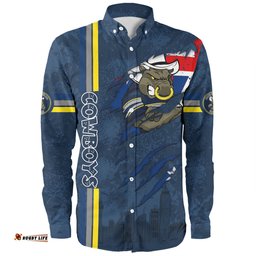 Amazing Aussie North Queensland Cowboys Happy Australia Day Flag Scratch Style Long Sleeve Shirt