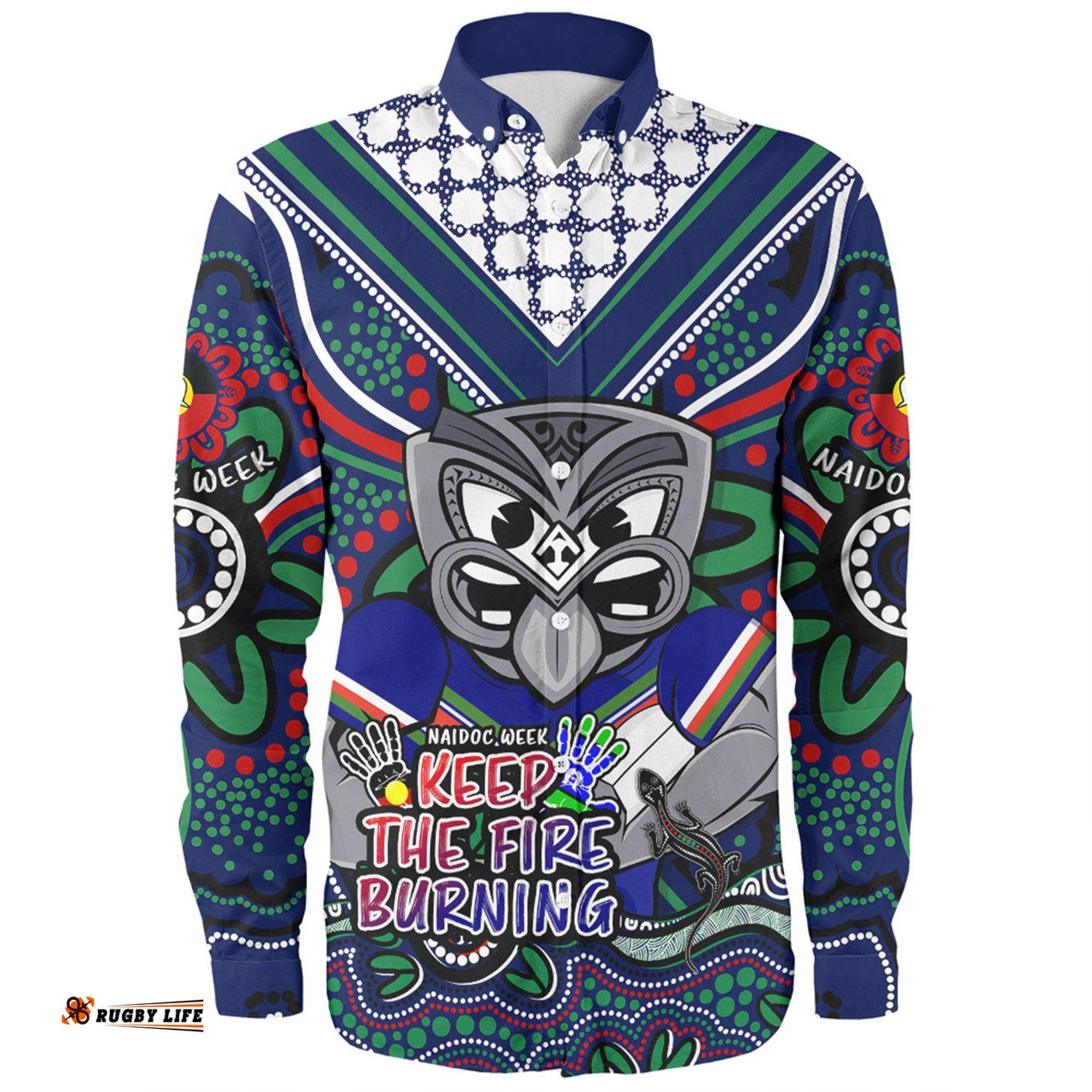 Amazing Aussie New Zealand Warriors Aboriginal Inspired Naidoc Week Custom For Die Hard Fan Supporters Long Sleeve Shirt